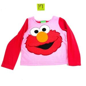 Sesame Street Girls 4T Elmo Fleece Long Sleeve Top